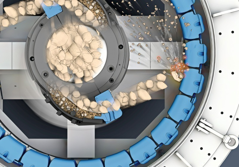 鵝卵石制砂機(jī)石打鐵原理效果圖 鵝卵石制砂機(jī)石打鐵原理效果圖