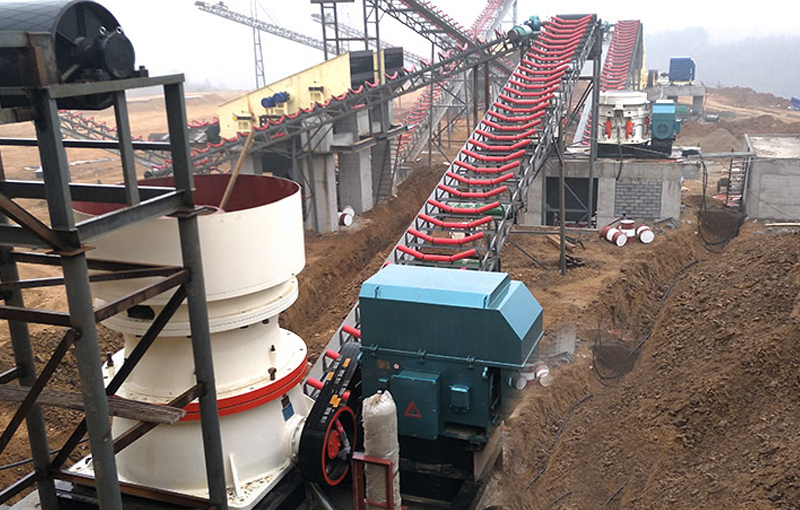 圓錐破碎機生產(chǎn)現(xiàn)場