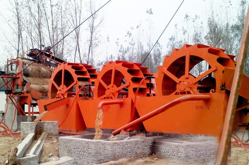 時(shí)產(chǎn)50噸的輪斗式洗砂機(jī)